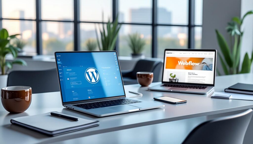 découvrez les avantages de wordpress et webflow pour créer un site vitrine professionnel en 2026 et choisissez le cms idéal selon vos besoins et compétences.